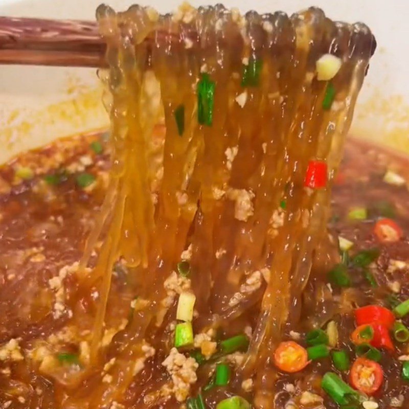 Step 3 Final Product Stir-fried Vermicelli with Minced Meat (Recipe shared from Tiktok Cooking with TasteVN)