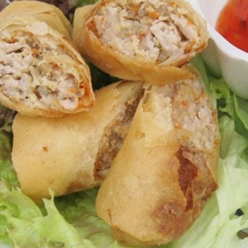 Step 5 Final Product Taro Shrimp Meat Spring Rolls