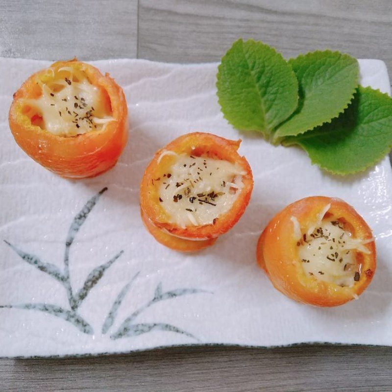 Step 5 Final product Stuffed tomato with ground meat using an air fryer