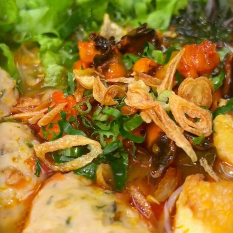 Step 4 Finished product of snail noodle