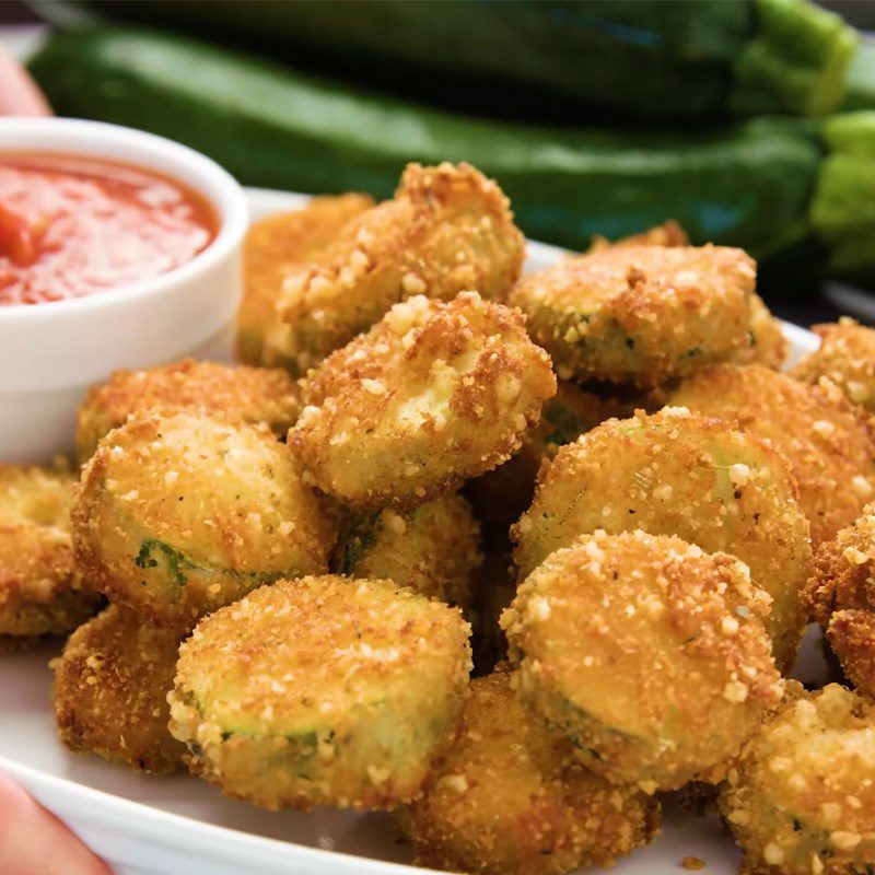 Step 4 Final product Cheese fried zucchini