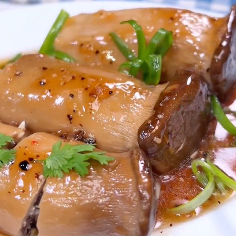 Step 5 Final Product Chicken Thigh Mushroom Wrapped in Braised Tofu with Pepper