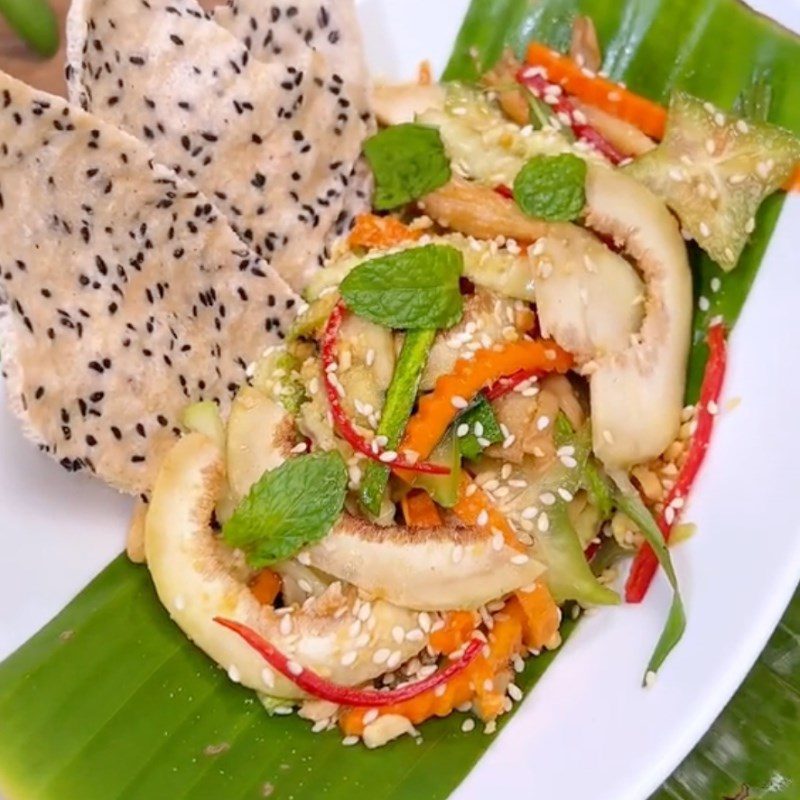 Step 4 Final Product Vegetarian Lychee Salad (Recipe shared by Tiktok Vegetarian Kitchen XANH)