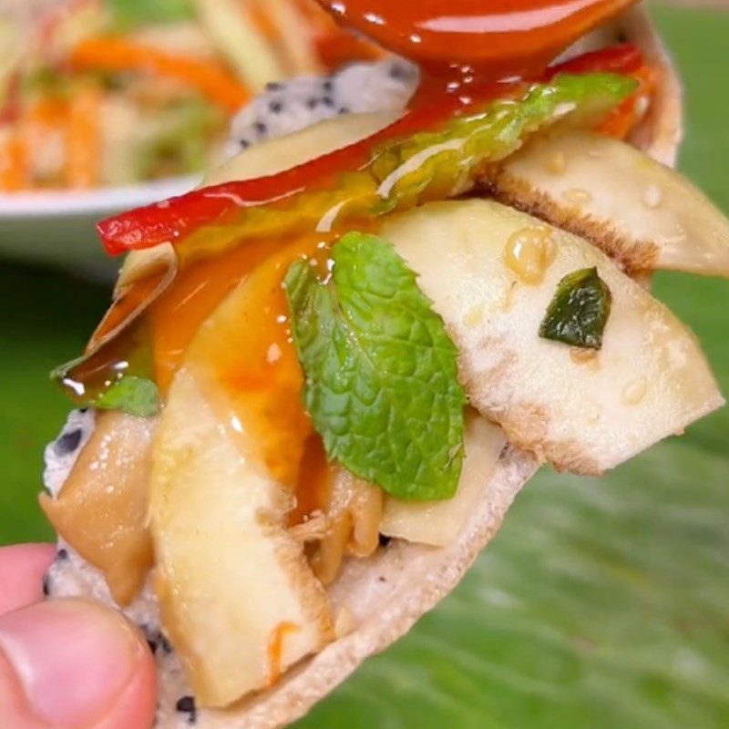 Step 4 Final Product Vegetarian Lychee Salad (Recipe shared by Tiktok Vegetarian Kitchen XANH)
