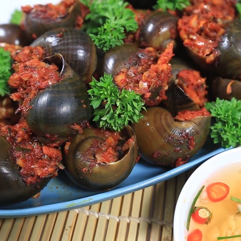 Step 4 Finished product Spicy snail