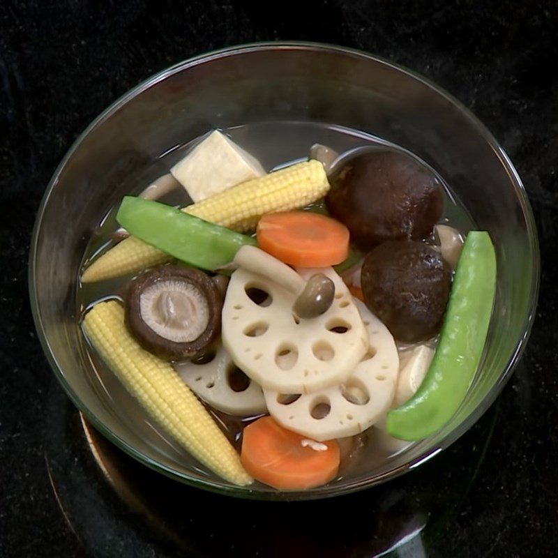 Step 4 Final product Lotus root mushroom soup