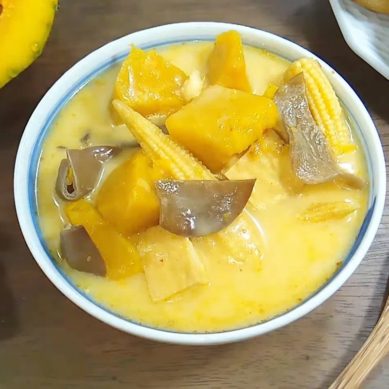 Step 5 Final product Vegetarian pumpkin curry