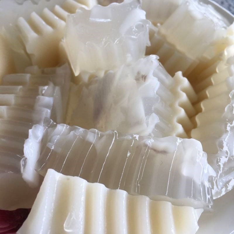 Step 4 Final Product Coconut cheese jelly (recipe shared by users)