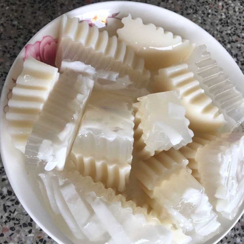 Step 4 Final Product Coconut cheese jelly (recipe shared by users)