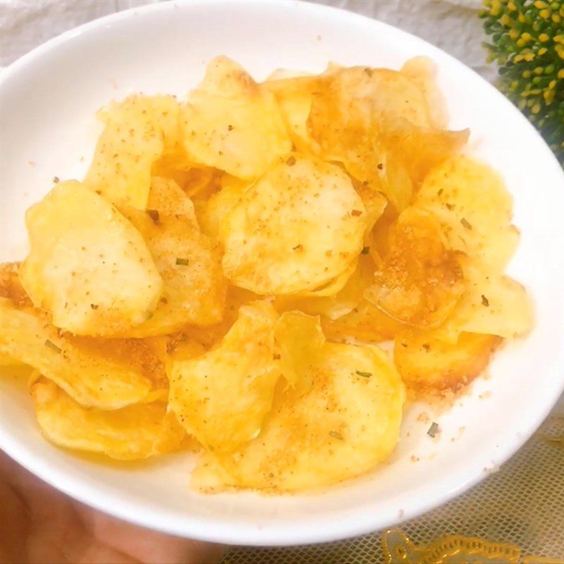 Step 3 Final Product Potato chips made with an air fryer