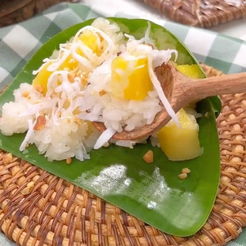 Step 4 Final Product Vegetarian Sticky Rice (Recipe from the TikTok channel Bếp chay XANH)