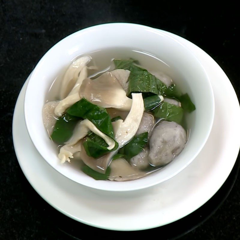 Step 4 Final product of taro and Vietnamese coriander soup