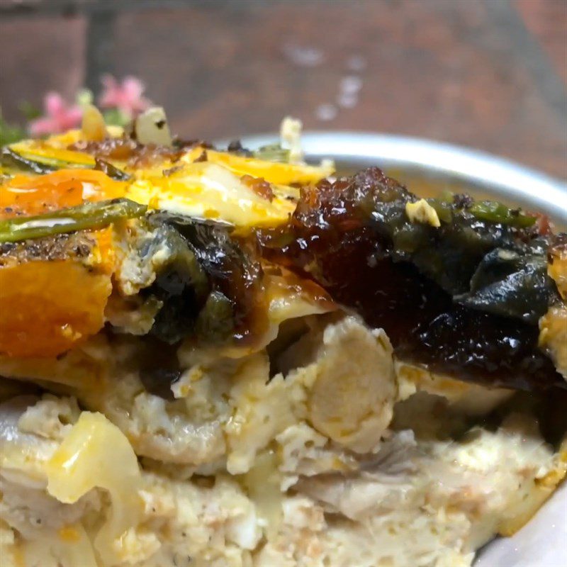 Step 5 Final Product Steamed eggs with straw mushrooms and salted century eggs