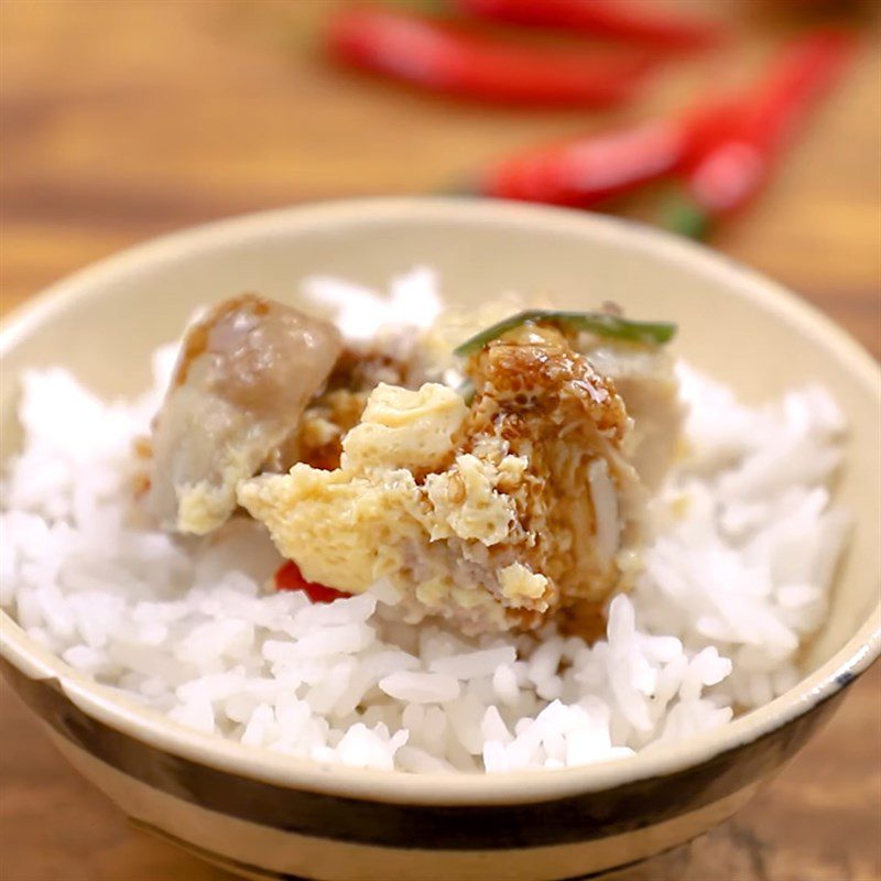 Step 4 Finished Dish Steamed Egg with Straw Mushrooms and Minced Meat