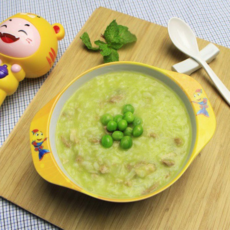 Step 5 Final Product Pork rib porridge with peas
