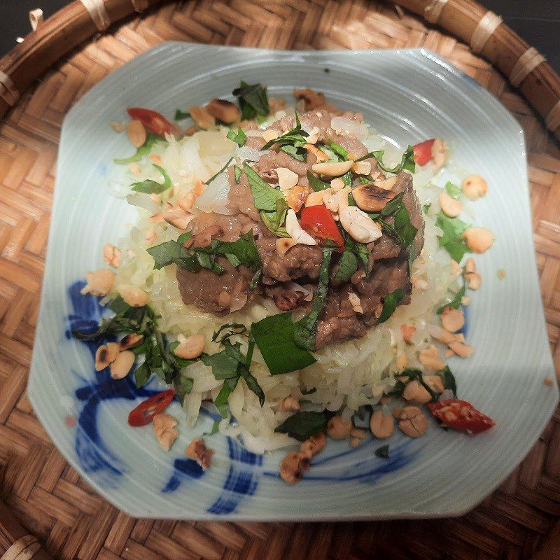 Step 4 Finished Product Beef mixed with cabbage
