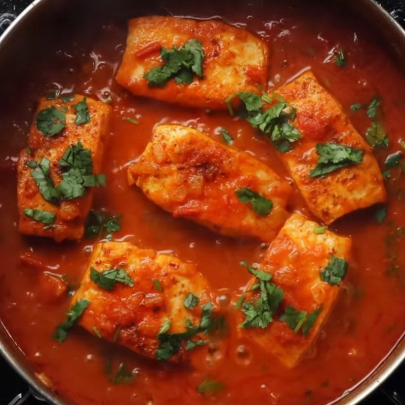 Step 6 Final product Salmon curry