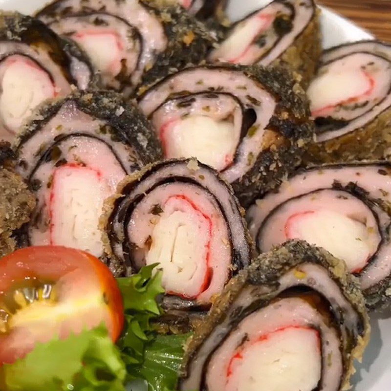 Step 4 Final Product Seaweed Spring Rolls (Recipe shared from TikTok Cooking with TasteVN)