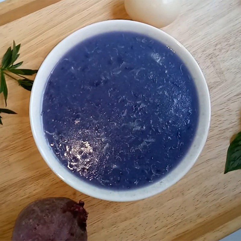 Step 7 Finished Product Chicken Egg Purple Sweet Potato Porridge