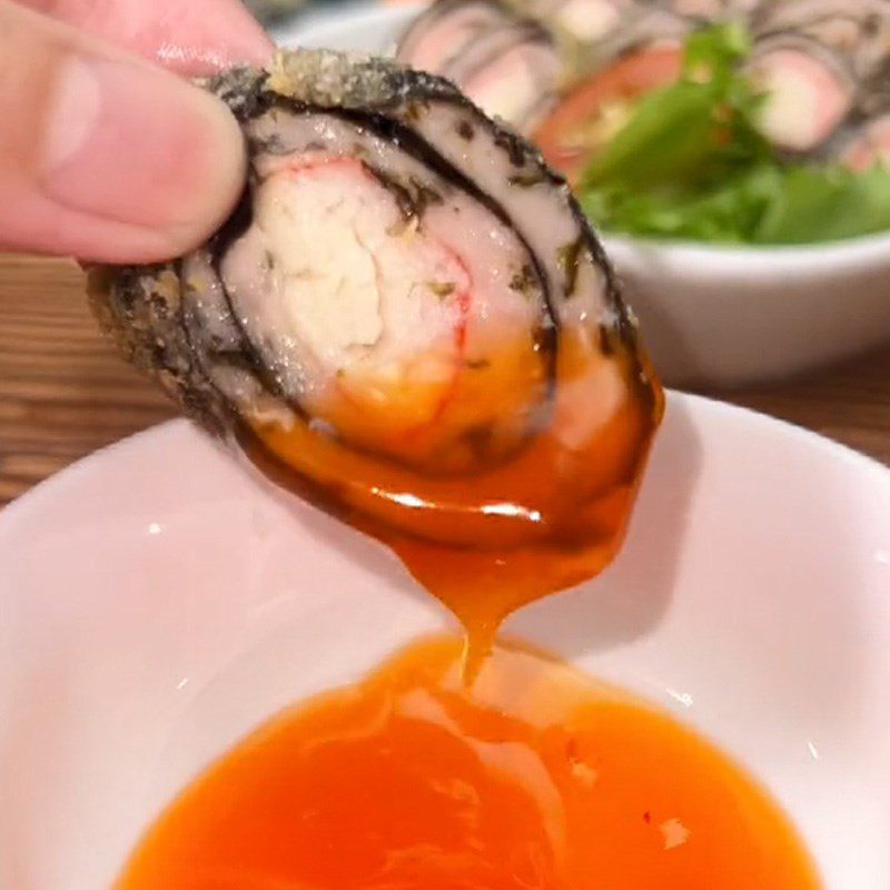 Step 4 Final Product Seaweed Spring Rolls (Recipe shared from TikTok Cooking with TasteVN)