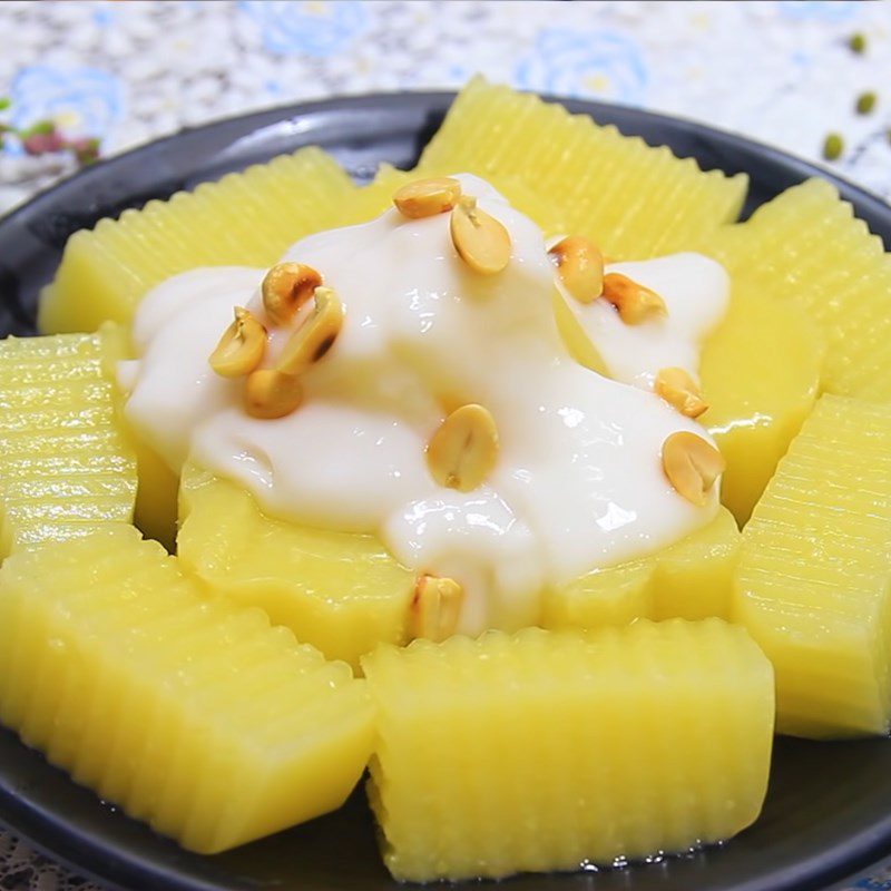 Step 6 Final Product Mung Bean Jelly with Coconut Milk