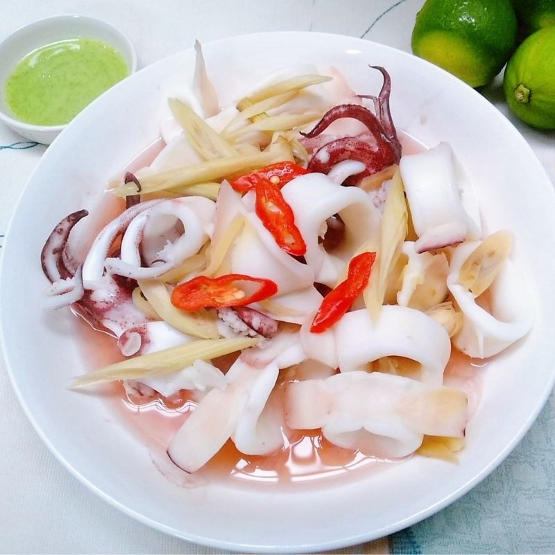 Step 3 Final Product Beer Steamed Squid