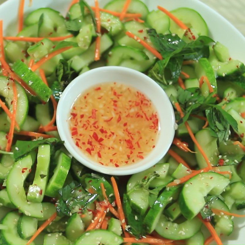 Step 5 Final product Crispy cucumber and carrot salad