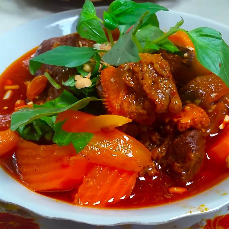 Step 6 Finished Product Braised Beef Tongue with Carrots