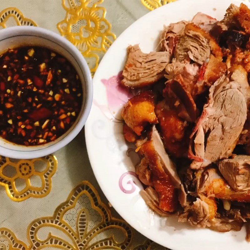 Step 6 Final product Duck marinated with oyster sauce roasted in the microwave