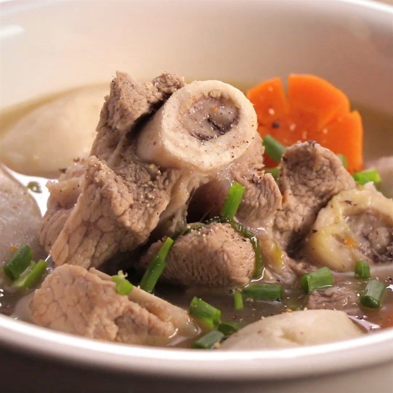 Step 6 Final Product Taro soup with bones