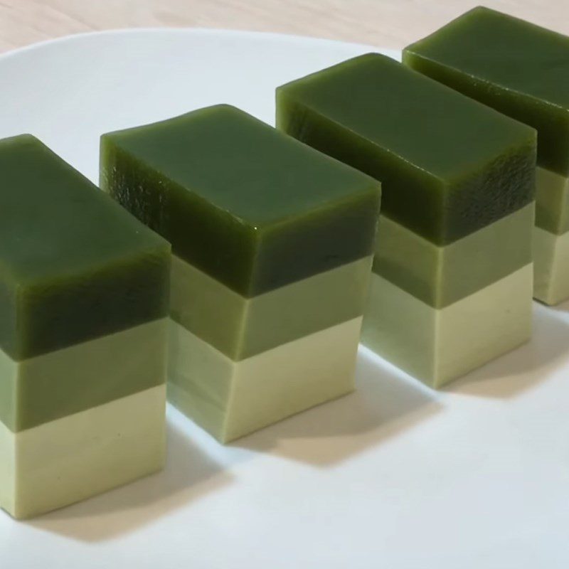 Step 4 Final product Matcha coconut milk jelly