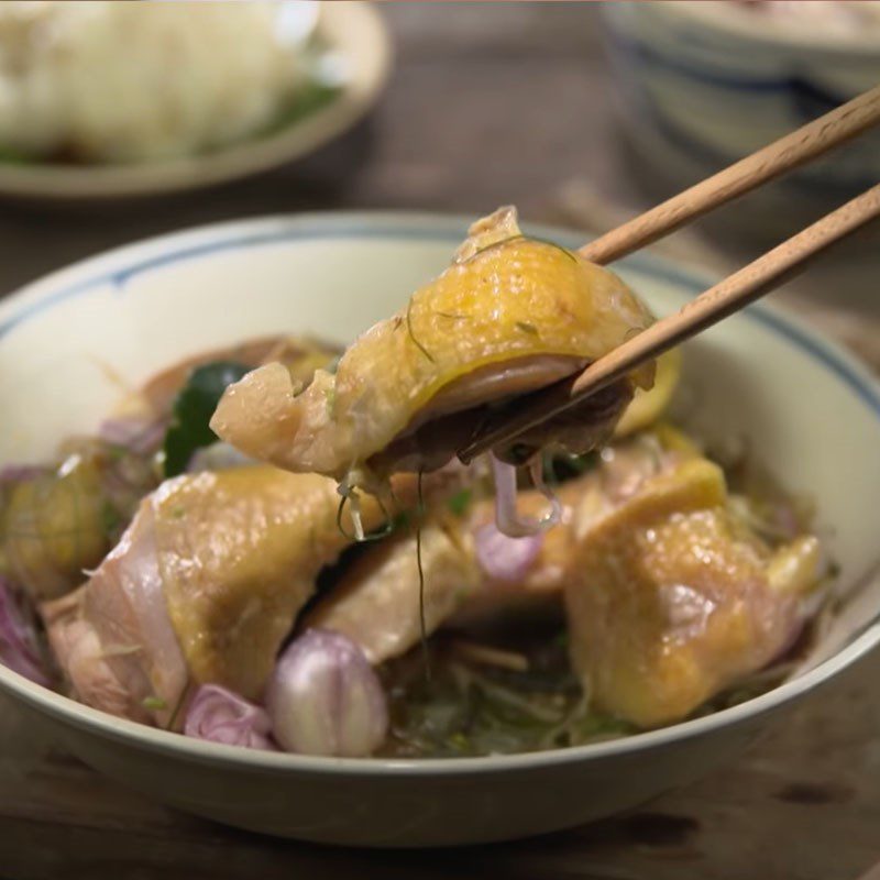Step 6 Final Product Steamed Chicken with Galangal and Lemongrass