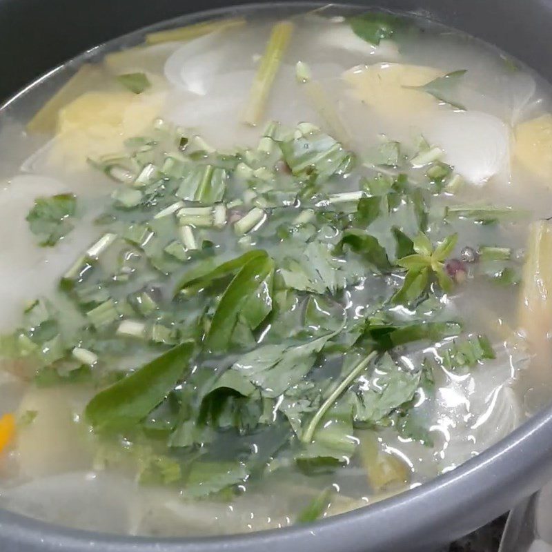 Step 5 Final product Fish hotpot with fermented rice