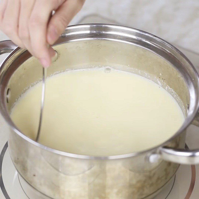 Step 4 Cooking sweet corn milk Sweet corn milk (recipe shared by users)