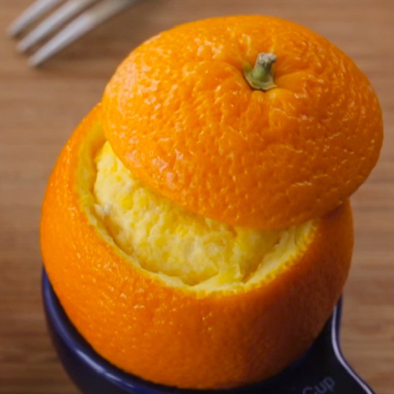 Step 4 Finished product Steamed orange eggs