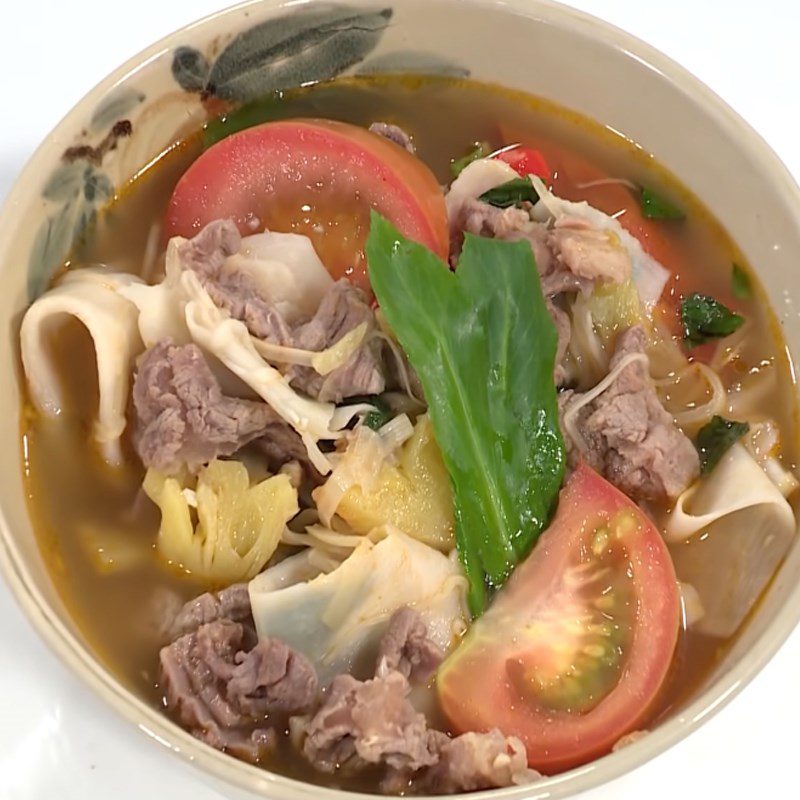 Step 5 Final product Spicy Beef Tendon Soup