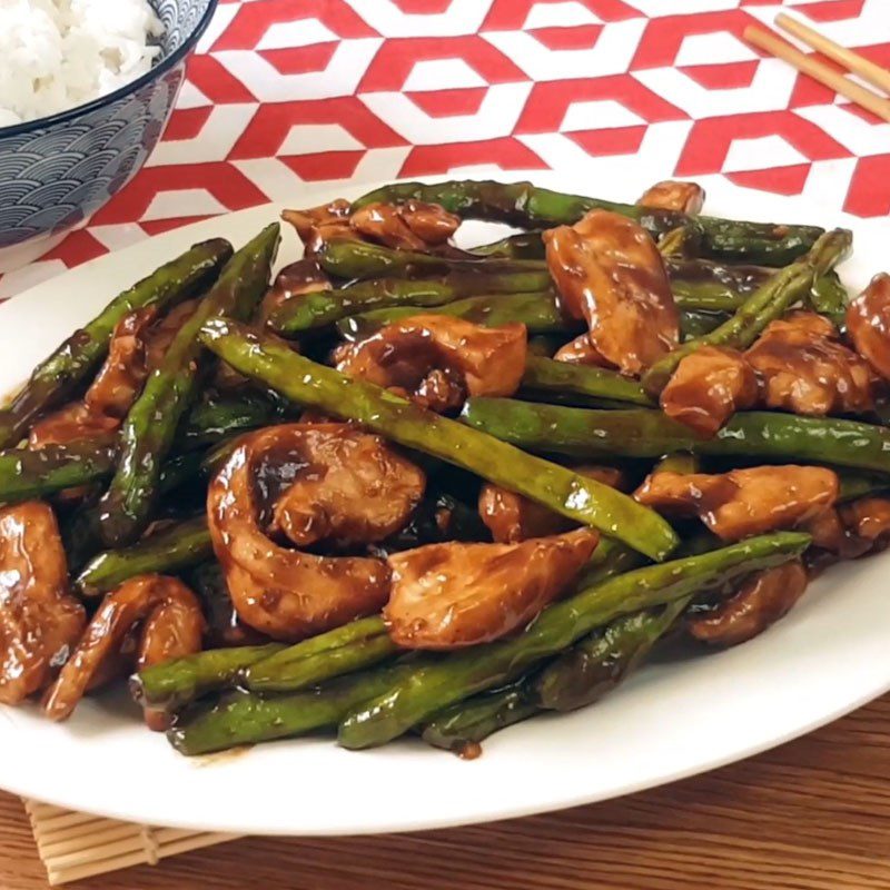 Step 6 Final Product Chicken stir-fried with green beans