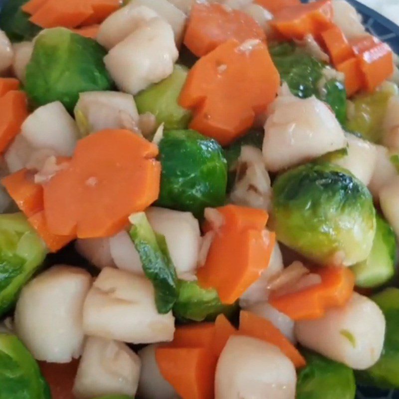 Step 5 Final product Baby cabbage stir-fried with scallops