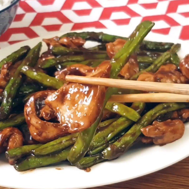 Step 6 Final Product Chicken stir-fried with green beans