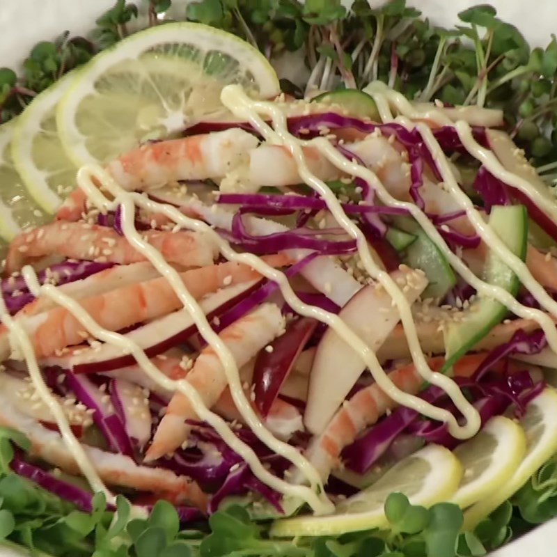 Step 6 Ingredients Apple Salad with Shrimp