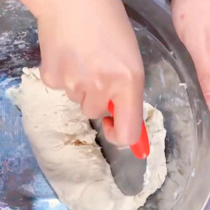 Step 2 Add water and mix the dough for French baguette