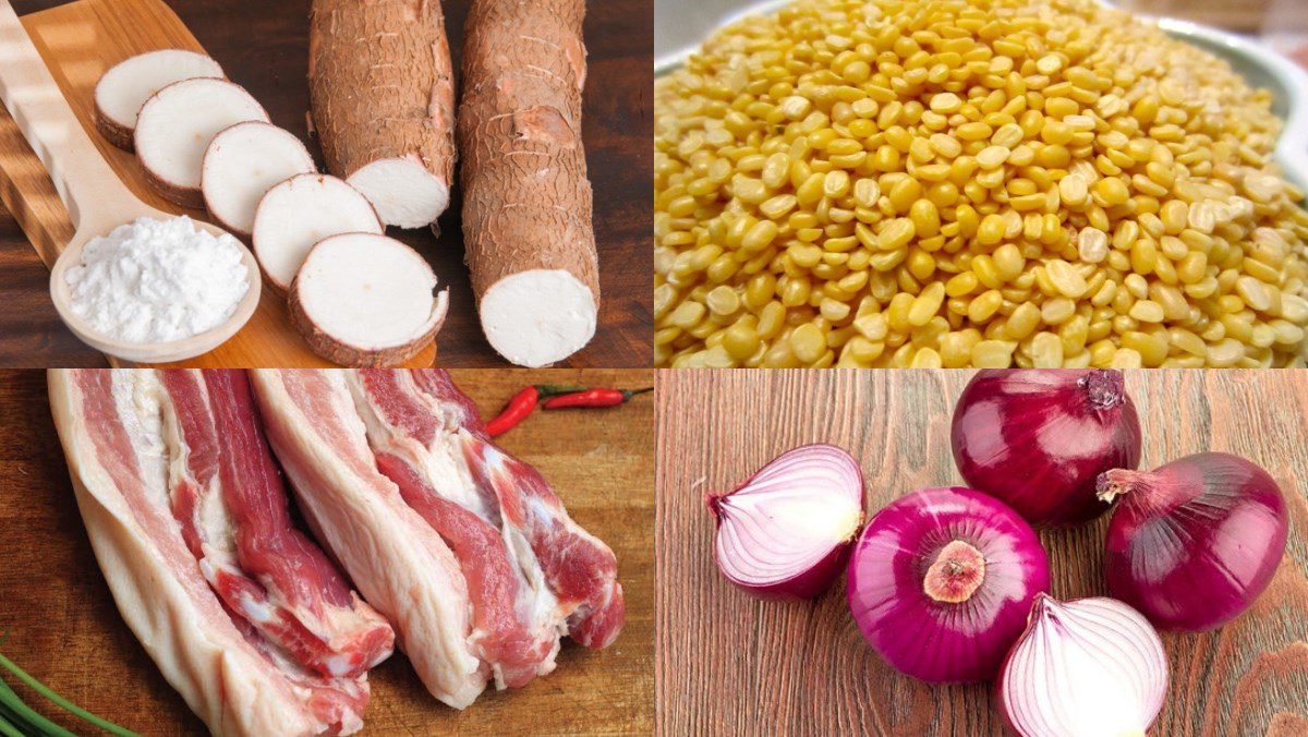 Ingredients for Phu Tho cassava cake