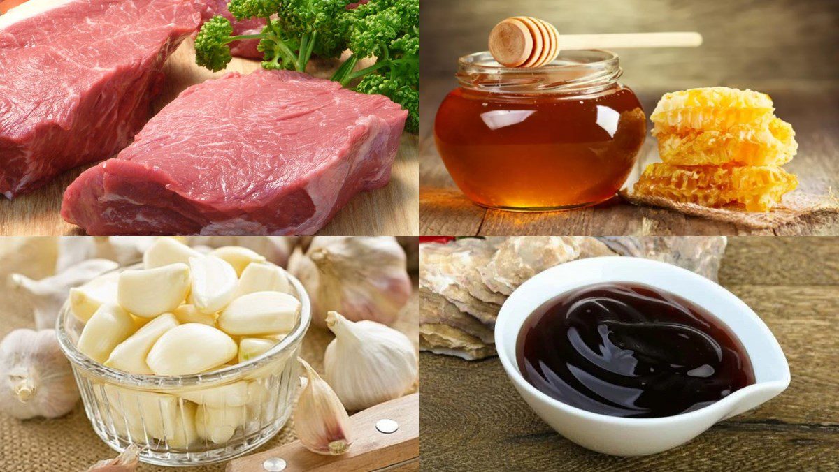 Ingredients for grilled pork with honey