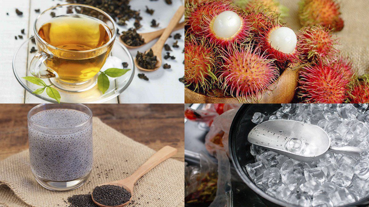 Ingredients for rambutan tea