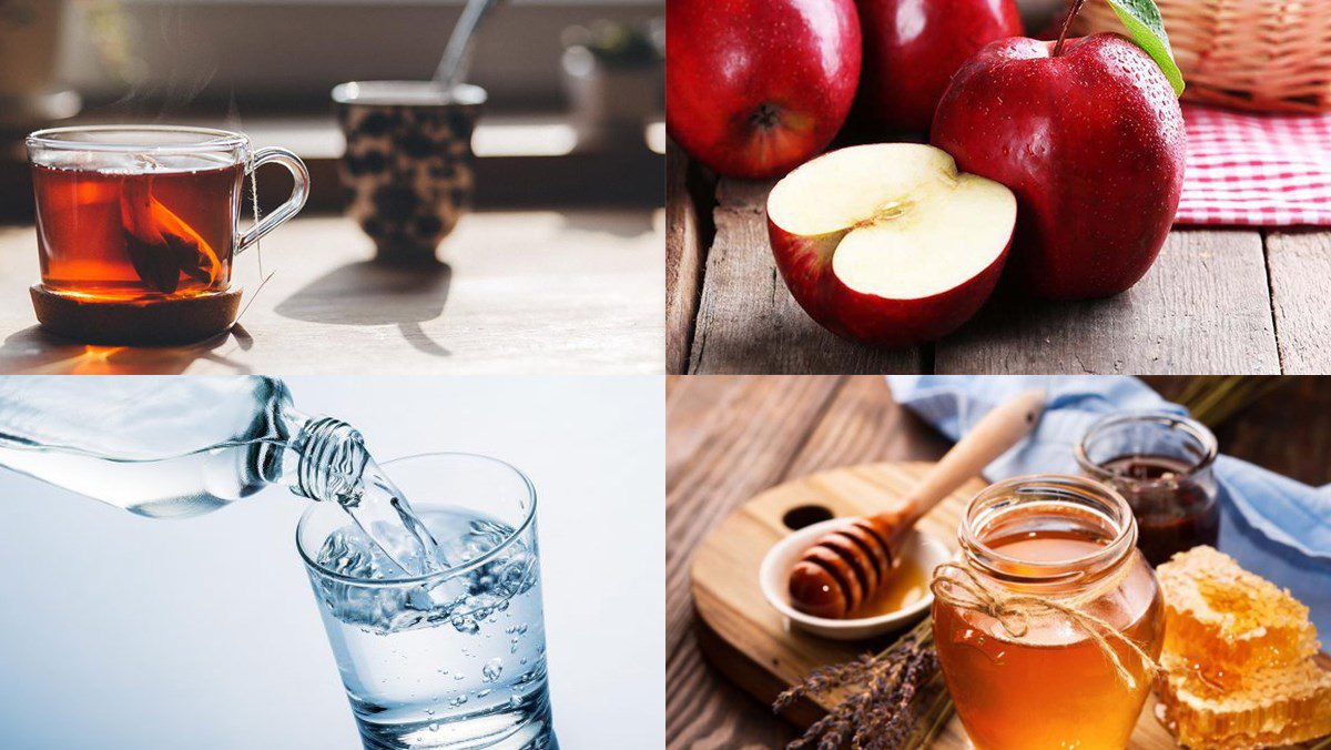 Ingredients for apple honey tea