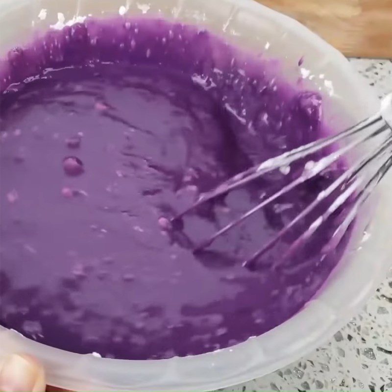 Step 2 Mix the flour for Purple Yam Tre Root Cake