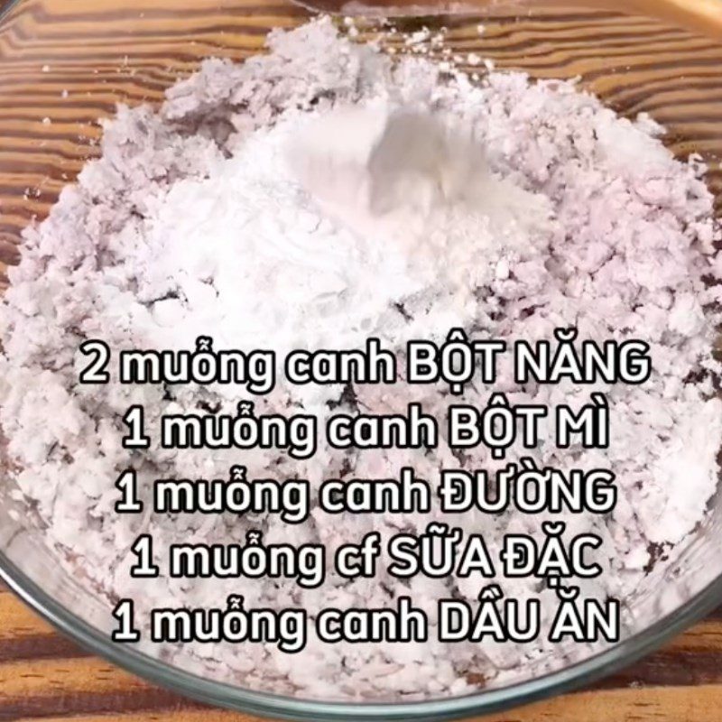 Step 2 Mix the Flour for Fried Taro with Cheese Filling (Recipe from the TikTok channel Cooking with Dien May XANH)