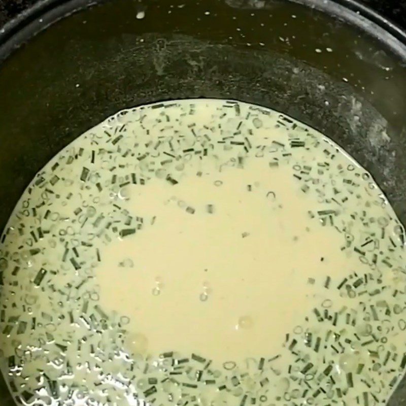Step 1 Mixing the batter for Da Nang Cake