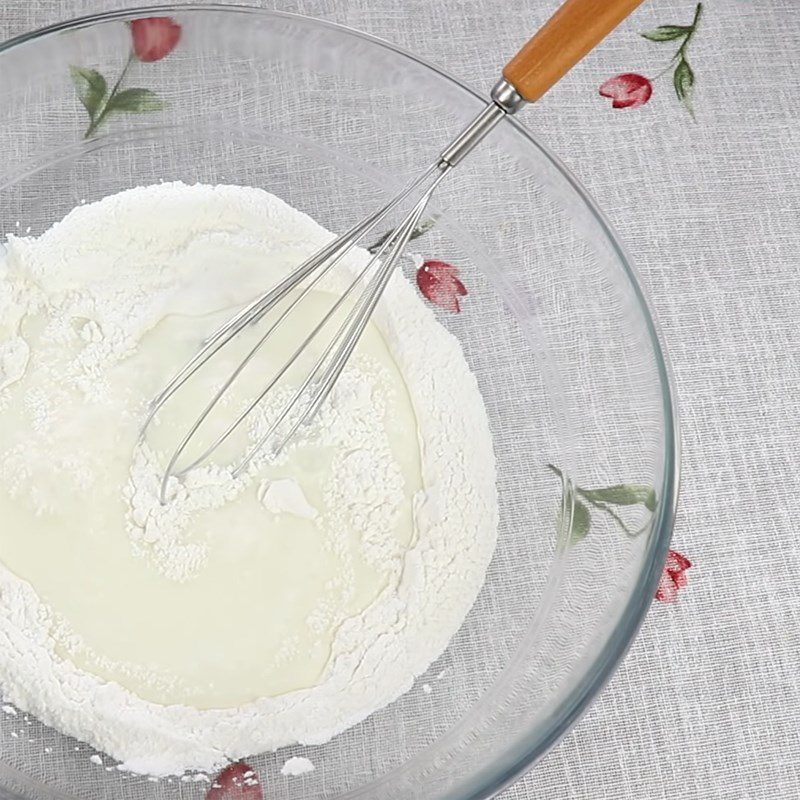 Step 4 Mixing the dough Mango mochi ice cream