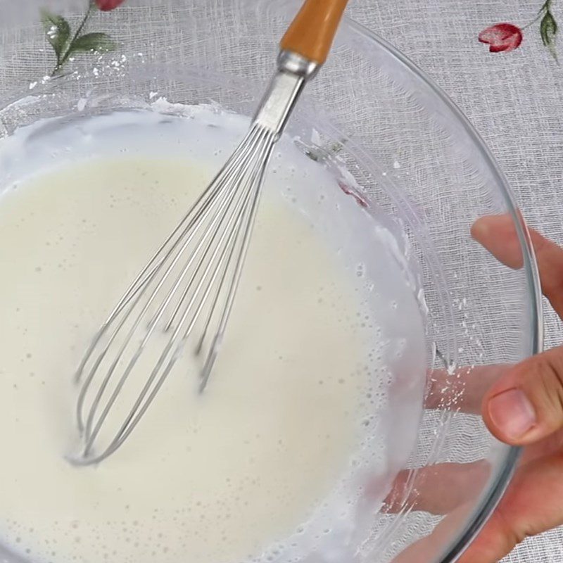 Step 4 Mixing the dough Mango mochi ice cream